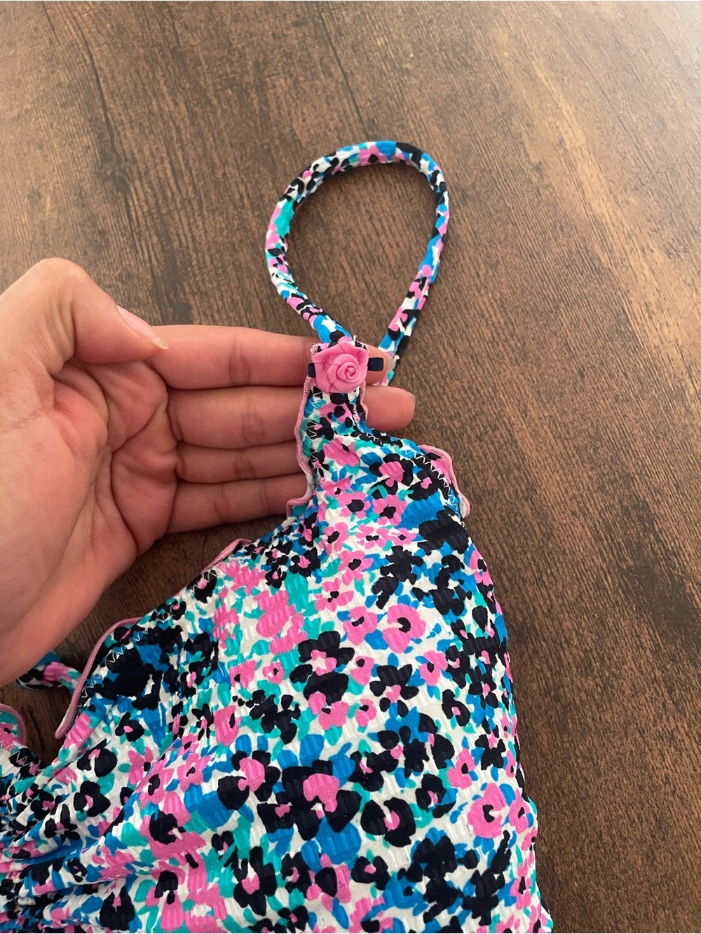 Jessica Simpson | Small Blessings Lettuce Edge One-Piece Swimsuit | Floral | NWT - Picture 10 of 14